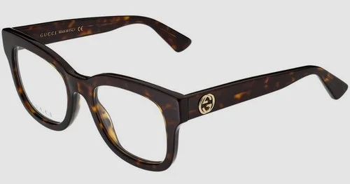 $385 Authentic Gucci GG0033OA 002 Women Brown Square Eyeglasses Frames 52-18-145
