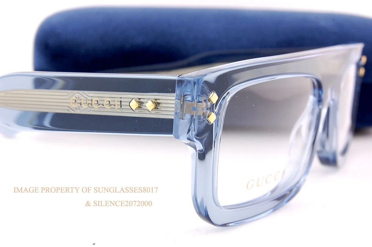 Brand New GUCCI Eyeglass Frames GG 1085/O 004 Light Blue For Men Women 52mm 4