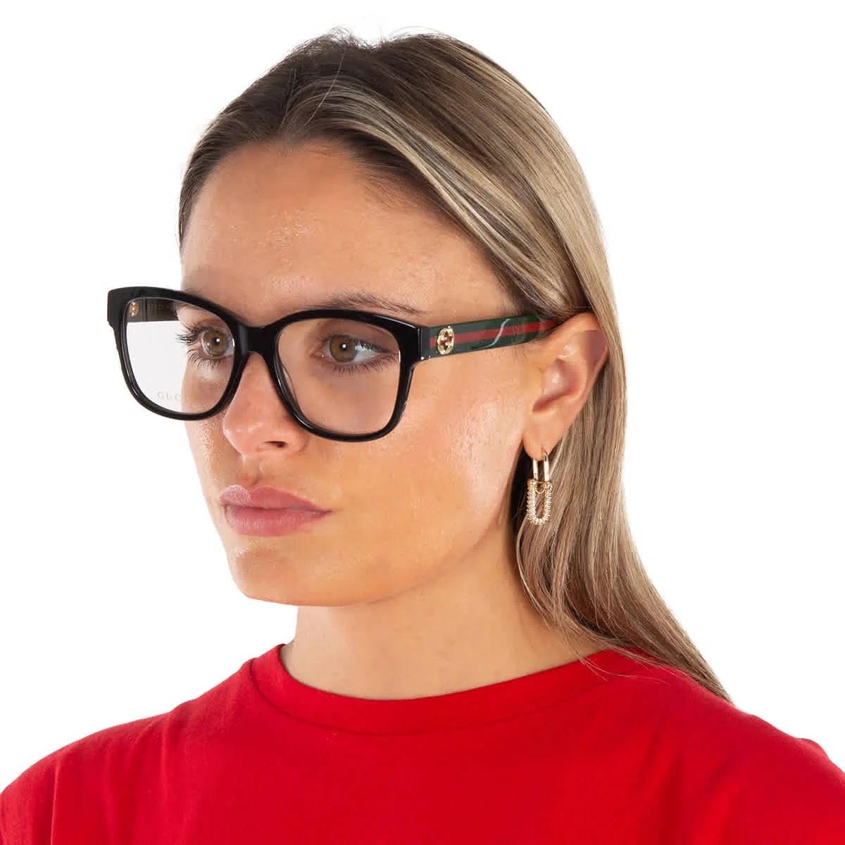 Gucci Demo Square Ladies Eyeglasses GG0038ON 011 54 GG0038ON 011 54