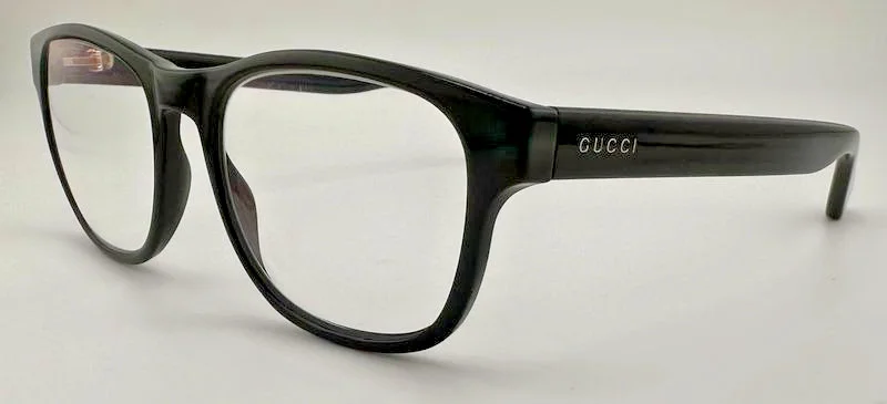 Gucci Eyeglasses Frames GG0470O 003 Shiny Blue Square Full Rim 56-17-140 4