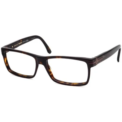 Gucci Eyeglasses GG 1053 WR9 Bio Based Dark Havana Rectangular Italy 55[]15 140 3