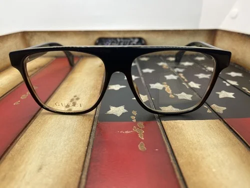 GUCCI Eyeglasses GG0465O 002 Black 55MM Frame New & Authentic Option To Add RX 2