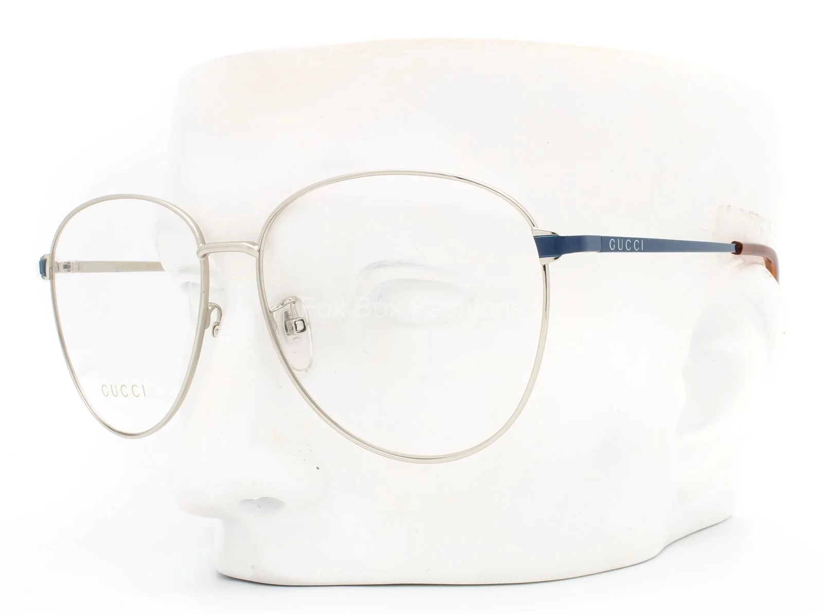 Gucci Eyeglasses Glasses GG 0577OA 004 Silver Blue 57mm Large No Case