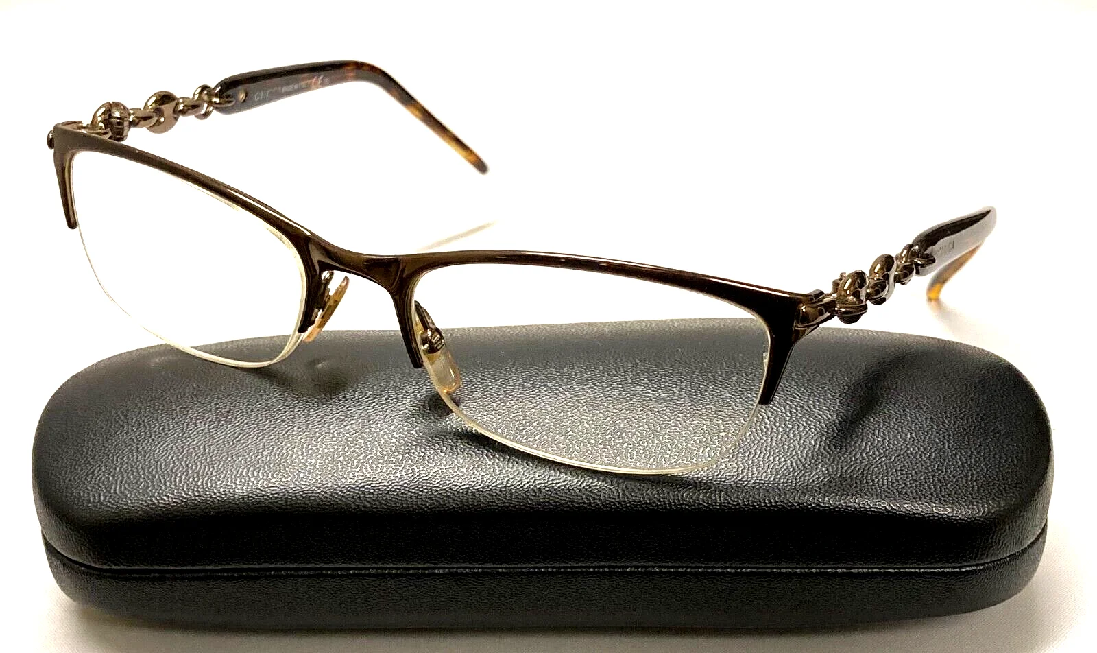 GUCCI GG 4237 CBX Brown Tortoise Metal Plastic Women