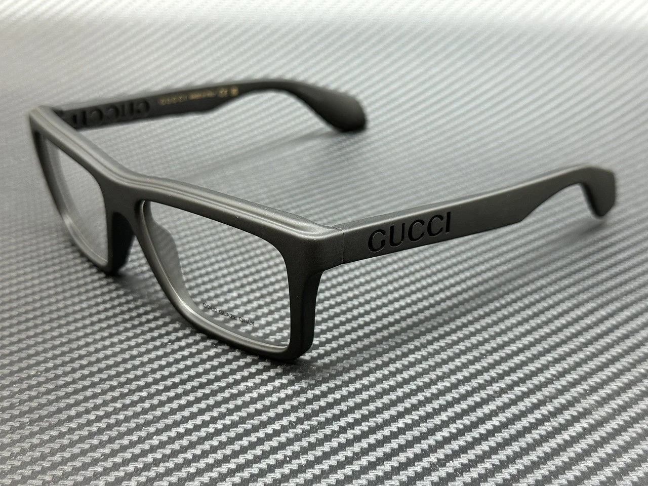 GUCCI GG0006ON 005 Black Rectangle 55 mm Men 3