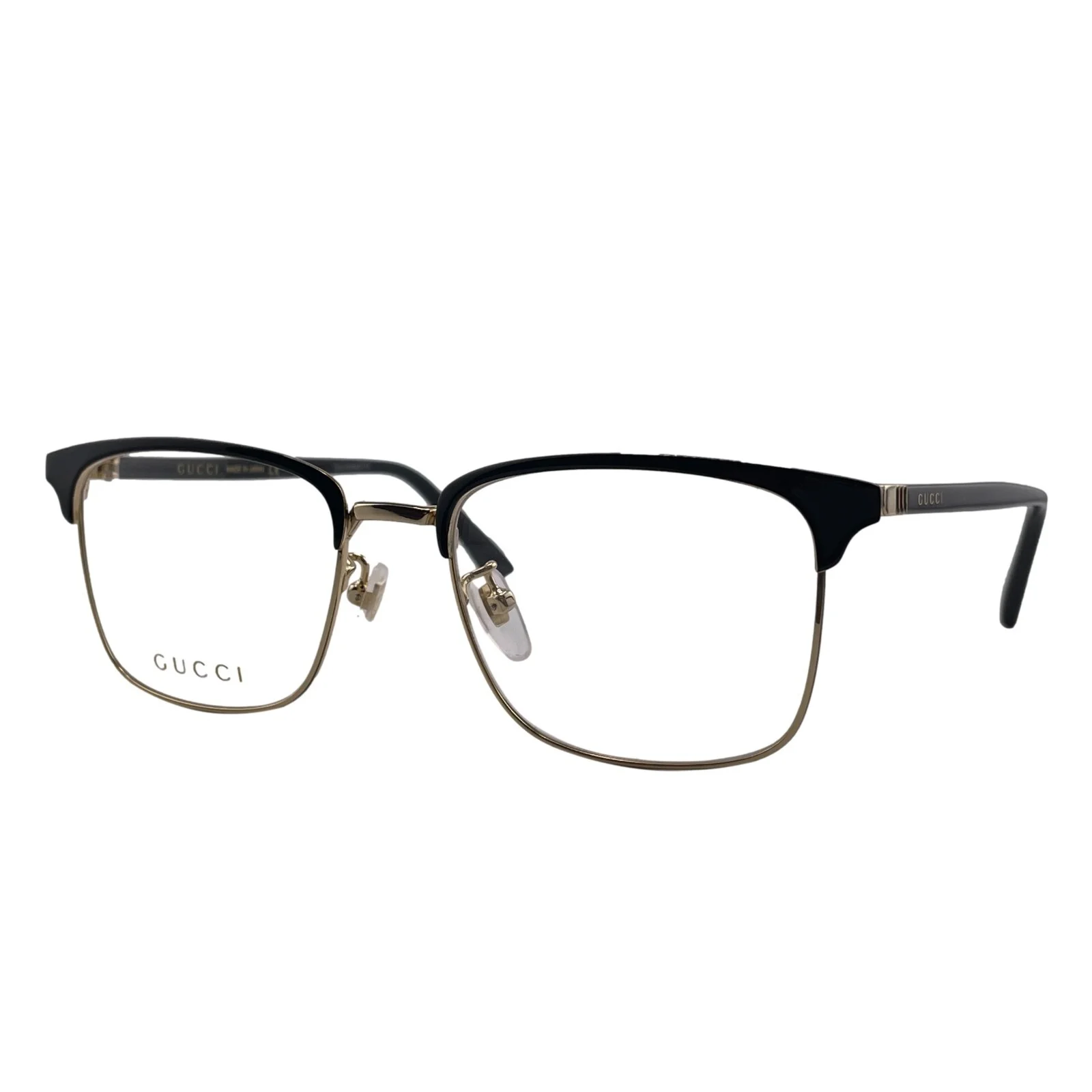 Gucci GG0130O Black / Gold Horn Rim Eyeglasses Frames 53mm 18mm 145mm