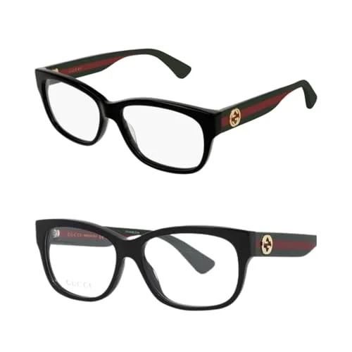 Gucci GG0278O Designer Fashion Eyeglasses Stylish Wide Rectangular Frame Eyewear with Luxury eSHADES Kit - Embrace Sophistication and Elegance