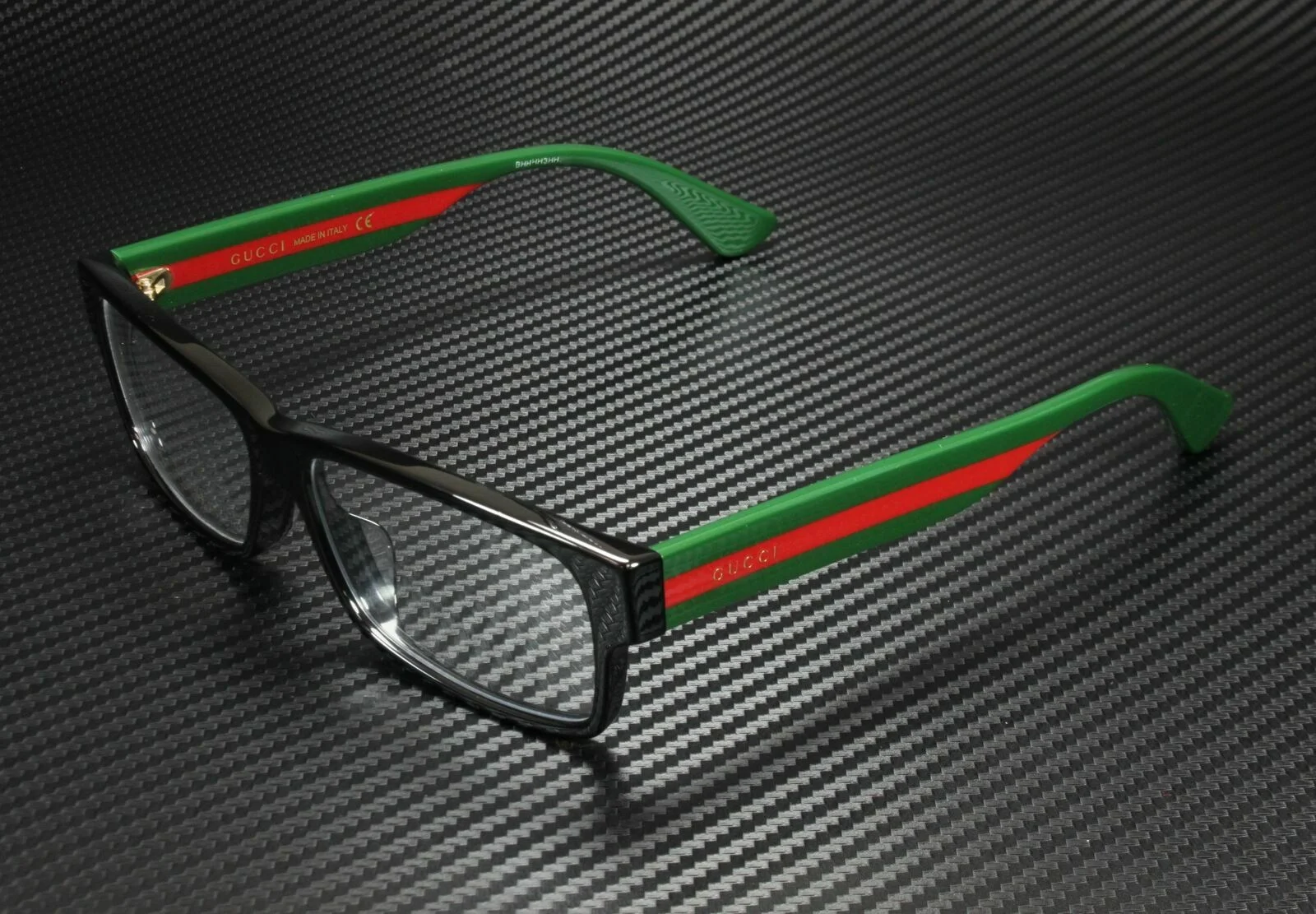 GUCCI GG0344OA 001 Rectangle Square Black Multicolor Men