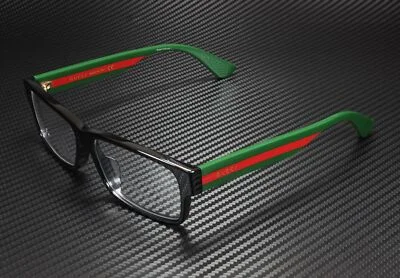 GUCCI GG0344Oa 001 Rectangular Square Black Demo Lens 56 mm Men