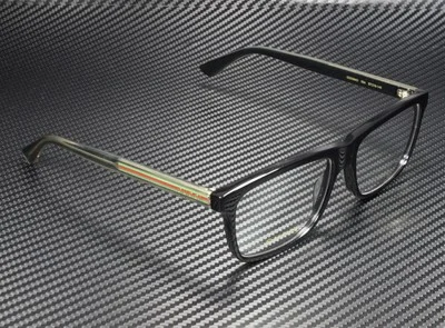 GUCCI GG0384O 004 Rectangular Square Black Demo Lens 57 mm Men 3