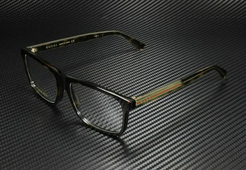 GUCCI GG0384O 005 Rectangle Havana Crystal 57 mm Men