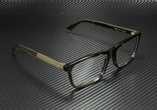 GUCCI GG0384O 005 Rectangle Havana Crystal 57 mm Men 3