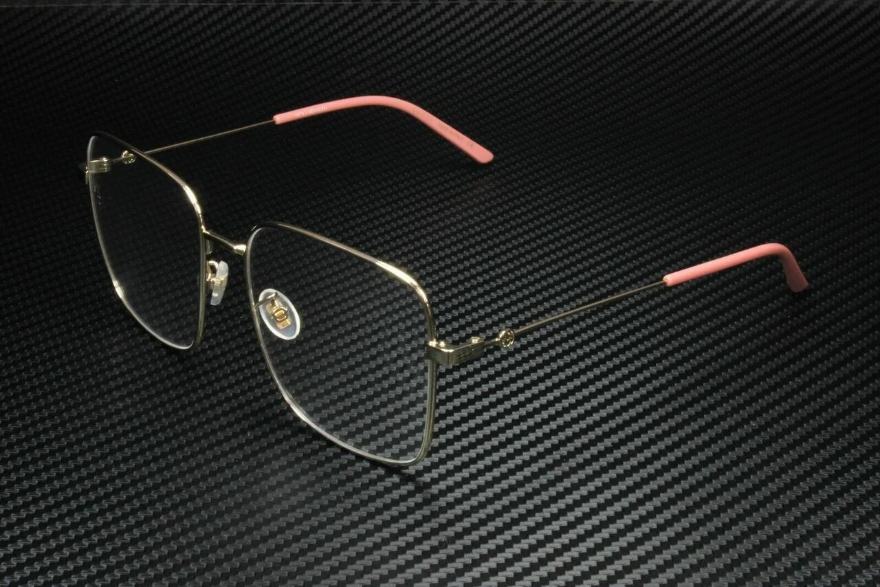 GUCCI GG0445O 001 Gold Square Rectangle 56 mm Women