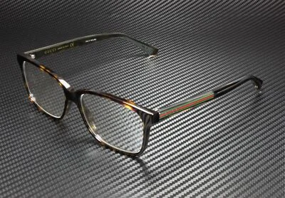 GUCCI GG0530O 005 Square Havana Shiny Crystal Demo Lens 57 mm Men