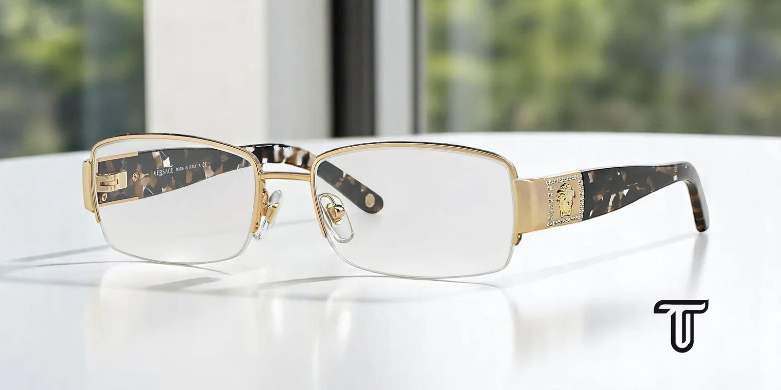 GUCCI GG0675O 004 Square Havana Shiny Gold Demo Lens 52 mm Men