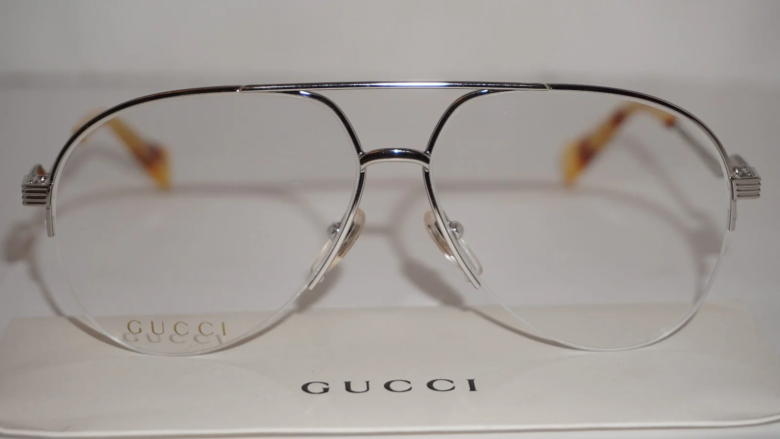 Gucci GG07450-002 Optical Gold Gold Transparent Eyeglasses 4