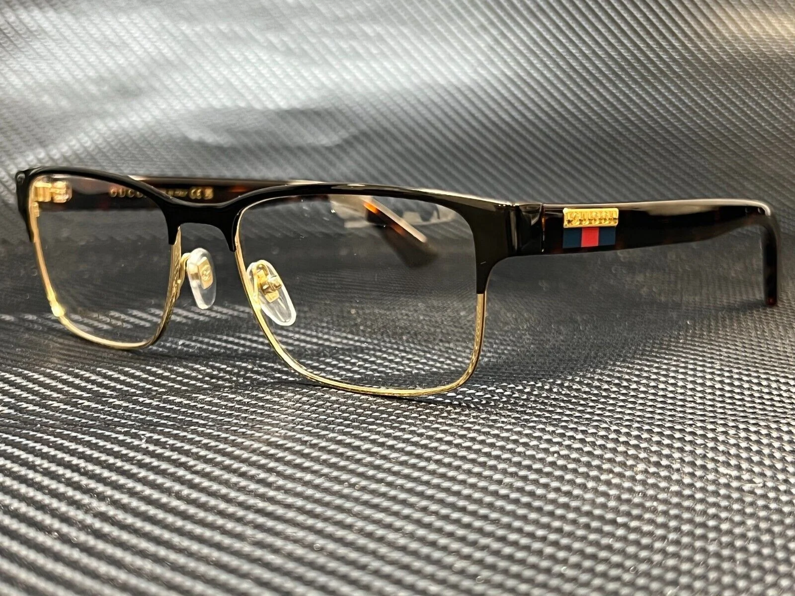GUCCI GG0750O 002 Black Havana Demo Lens Men
