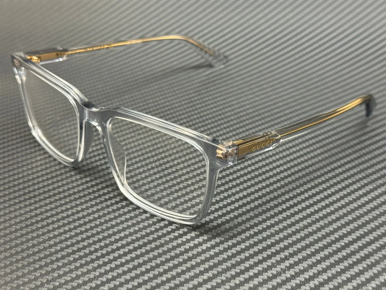 GUCCI GG1120O 005 Light Blue Transparent Men