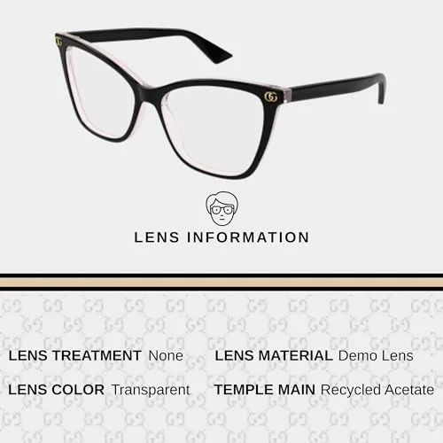 Gucci GG1817O Cat-Eye Shape Interlocking GG Logo Eyeglasses with Luxury Eyewear Kit 4