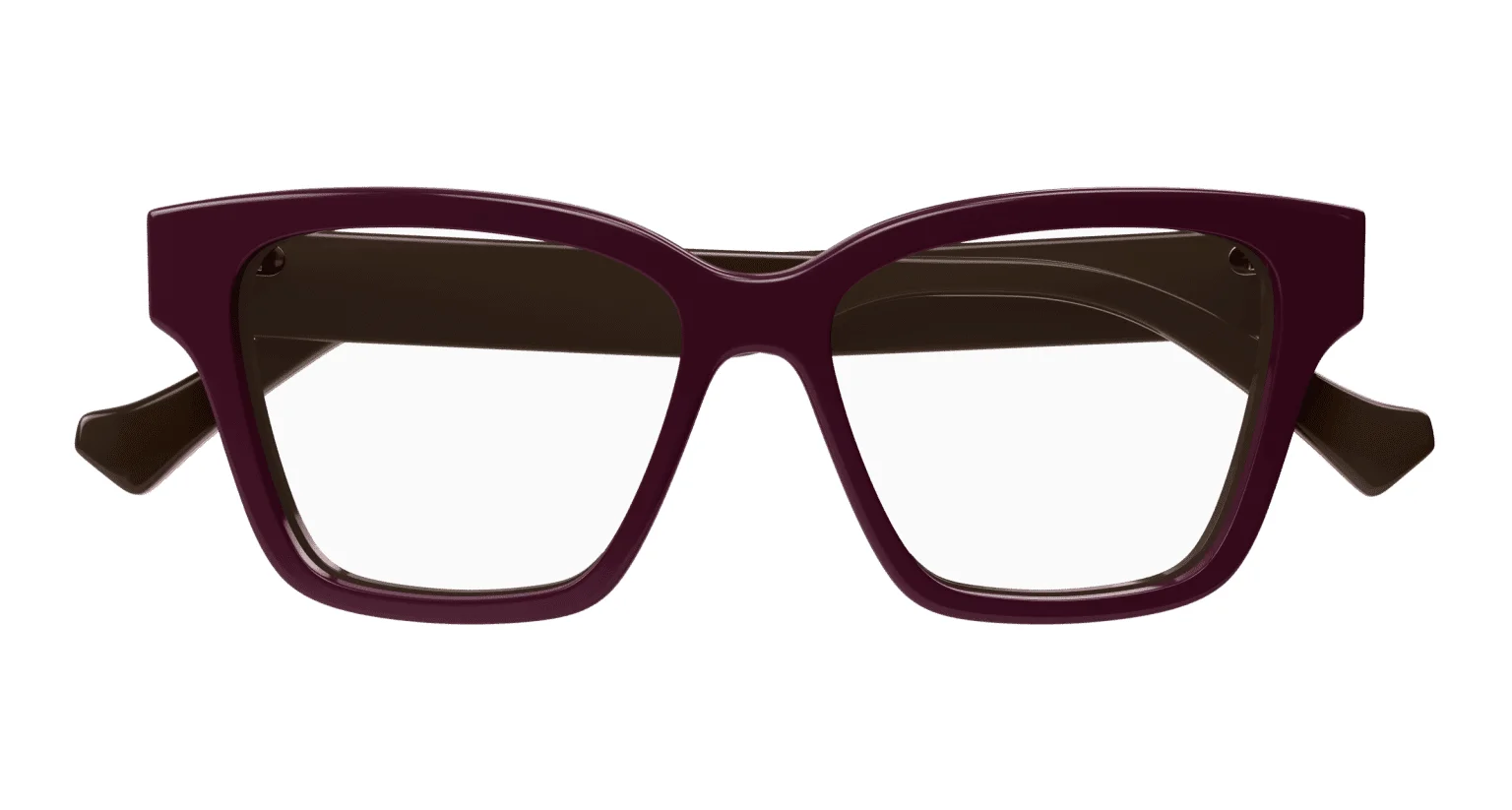 Gucci Square Eyeglasses GG1302o-005-55 Burgundy Frame Transparent Lenses 3