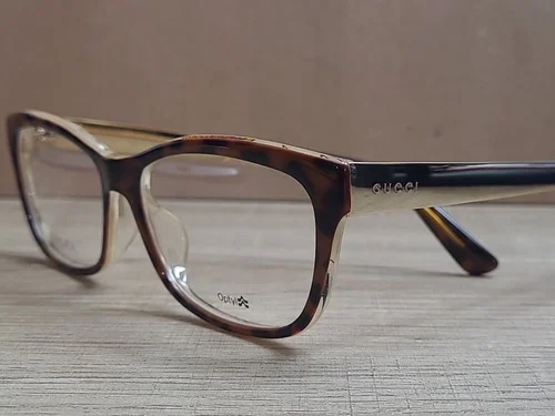 RARE GUCCI GG 3761/F 2EZ TORTOISE & Gold Plated With Floral inside 55-15-140🔥🔥 2